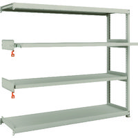 TRUSCO スチールラック M2型軽中量棚 1760×450×H1500 4段うちスライド2段 連結 M2-5642M2B（直送品）