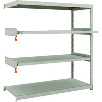 TRUSCO スチールラック M1.5型軽中量棚 1460×595×H1500 4段うちスライド2段 連結 M1.5-5562M2B（直送品）