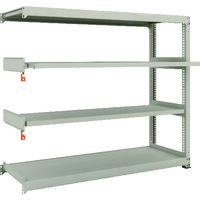 TRUSCO スチールラック M3型中量棚 1800×571×H1500 4段うちスライド2段 連結 M3-5662M2B 1台(1個)（直送品）