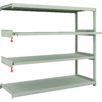 TRUSCO スチールラック M2型軽中量棚 1760×600×H1500 4段うちスライド2段 連結 M2-5662M2B（直送品）