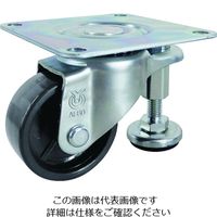 プレート式 自在 アジャスター付キャスター グレーナイロン 車輪径60mm AFタイプ SGWーAF型 取付寸法75×75 SGW-60GN-AF（直送品）