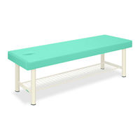 高田ベッド製作所 有孔外脚DXベッドー8 幅70×長さ180×高さ60cm ライトグリーン TB-1034U 1個 61-3486-96（直送品）