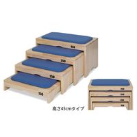 高田ベッド製作所 練習用腰掛LX 幅70×奥行40×高さ40cm ライトグリーン TB-1266 1個 61-3500-35（直送品）