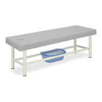 高田ベッド製作所 有孔外脚DXベッドー2 幅65×長さ180×高さ50cm グレー TB-122U 1個 61-4309-30（直送品）