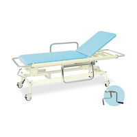 高田ベッド製作所 手動GSストレッチャー100 幅60×長さ200(座シート180)×高さ48~86cm スカイブルー TB-626 1個（直送品）