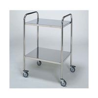 柏ステンレス工業 ステンレスワゴン アーチ型回診車M (枠無) 2段 ステンレスワゴンMB-2UF-M 1個 62-2714-64（直送品）