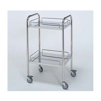 柏ステンレス工業 ステンレスワゴン アーチ型回診車M (枠付) 2段 ステンレスワゴンMB-2UG-M 1個 62-2714-72（直送品）