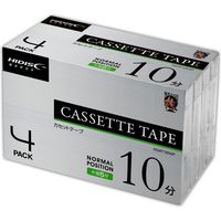 磁気研究所 カセットテープ ノーマルポジション 10分 4巻パック HDAT10N4P 10個（直送品）