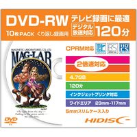 磁気研究所 繰り返し録画用 DVD-RW 2倍速 スリムケース HDDRW12NCP10SC 1包装（10枚入）