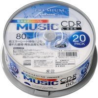 磁気研究所 HIDISC CD-R 音楽用 32倍速 スピンドル20枚 写真画質レーベル HDSCR80GMP20SN 1包装（20枚入）