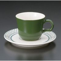 アースモス 美濃焼 カップ＆ソーサー ルーラルリーフコーヒー碗皿 [170cc] （3個入）（直送品）