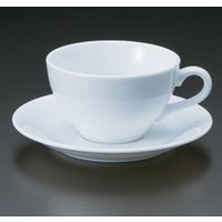 アースモス 美濃焼 カップ＆ソーサー 白磁三角兼用C/S [220cc] （3個入）（直送品）