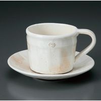 アースモス 美濃焼 和風コーヒーカップ 粉引紋切立コーヒー碗 C/S [240cc] （1個入）（直送品）