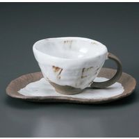 アースモス 美濃焼 和風コーヒーカップ 白志野コーヒーC/S [175cc] （2個入）（直送品）