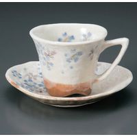 アースモス 美濃焼 和風コーヒーカップ 平安桜コーヒーC/S（青） [170cc] （2個入）（直送品）
