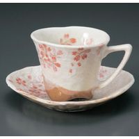 アースモス 美濃焼 和風コーヒーカップ 平安桜コーヒーC/S（赤） [170cc] （2個入）（直送品）