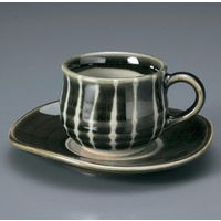 アースモス 美濃焼 和風コーヒーカップ 織部十草コーヒー碗 C/S [145cc] （2個入）（直送品）