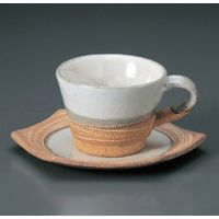 アースモス 美濃焼 和風コーヒーカップ 乱線削りコーヒーC/S [150cc] （2個入）（直送品）