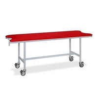 高田ベッド製作所 アルミストレッチャー100 幅60×長さ190×高さ80cm レッド TB-1348 1個 62-5014-91（直送品）