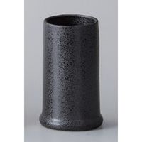 アースモス 美濃焼 串入れ 黒結晶箸立 （4個入）（直送品）