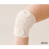 ハヤシ・ニット ひざワンタッチサポーター コイルボーン付 1枚入 L ホワイト 4094 1枚 62-2991-66（直送品）