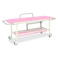 高田ベッド製作所 ストレッチャー100 幅60×長さ200(座シート180)×高さ85cm ピンク TB-623 1台 62-8705-60（直送品）