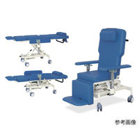 高田ベッド製作所 車イス式油圧ストレッチャー 幅45(全幅76)×長さ180×高さ50~80cm メディブルー TB-1398 1台（直送品）