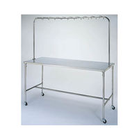 柏ステンレス工業 点滴処置台 1200×600×800(1600)mm テンテキショチダイMD-F12 1個 62-2715-22（直送品）