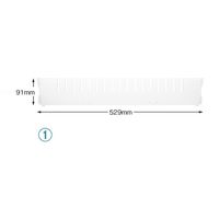 サカセ化学工業 仕切板 バスケット64ー10タイプ(深さ10cm)用 W529×H91mm 耐熱・制電タイプ BDD10-60 1枚（直送品）