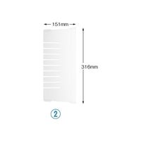 サカセ化学工業 仕切板 バスケット64ー17タイプ(深さ17cm)用 W316×H151mm 耐熱・制電タイプ BDD17-40 1枚（直送品）