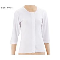 オオサキメディカル PHワンタッチ肌着 前開 婦人 七分袖 S ホワイト 74802 1パック(1枚) 61-7360-21（直送品）