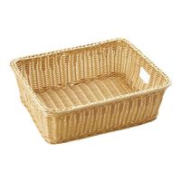 萬洋 樹脂脱衣かご手付アイボリー 中 62-6297-57 1個（直送品）