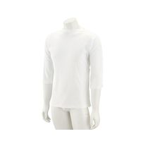 ケアファッション 男女兼用片側脇開き7分袖シャツ ホワイト L38239　 61-7383　　ナビスカタログ