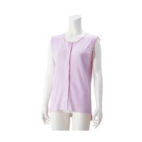 ケアファッション 婦人ラン型ワンタッチシャツ ラベンダー S 38284-04 1枚 61-7376-84（直送品）