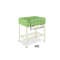 S型オムツ交換台(横型) 幅85(全幅95)×奥行65(全奥行70)×高さ80(全高98)cm ライムグリーン TB-722-02 1台（直送品）