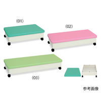 高田ベッド製作所 スツールロッカー(03) 幅55×奥行170×高さ25cm ライトグリーン TB-1281-03 1台（直送品）