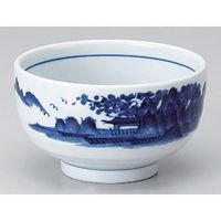 アースモス 美濃焼 丼 染付山水腰張