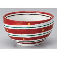 アースモス 美濃焼 丼 赤絵二色渦 丼