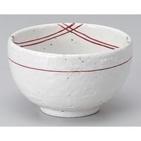 アースモス 美濃焼 丼 粉引赤格子4.2丼 （4個入）（直送品）
