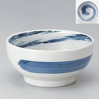 アースモス 美濃焼 丼 粉引青流 釜上丼