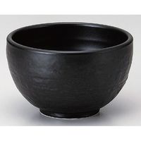 アースモス 美濃焼 丼 わらく黒マット石目深口5.0丼 （3個入）（直送品）