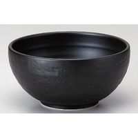 アースモス 美濃焼 丼 わらく黒マット石目5.0丼 （4個入）（直送品）