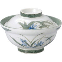 アースモス 美濃焼 蓋丼 新雪ラン5寸蓋丼 （5個入）（直送品）