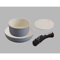 アイリスオーヤマ セラミックカラーパン3点セット シリコンなべ敷き付き CC-SE3N（521149）（直送品）
