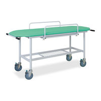 高田ベッド製作所 アルミストレッチャー150 幅65×長さ180×高さ70cm 黒 TB-1435 1個 63-2719-52（直送品）