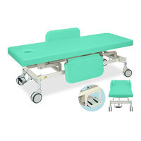 高田ベッド製作所 有孔電動Gカイザー 幅65×長さ190×高さ45~83cm ライトグリーン TB-1125U 1個 63-0384-45（直送品）