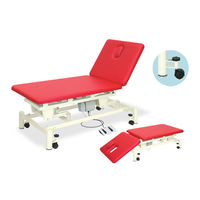 高田ベッド製作所 トリートセクション2S 幅65×長さ200×高さ45~83cm レッド TB-616 1個 63-2644-19（直送品）