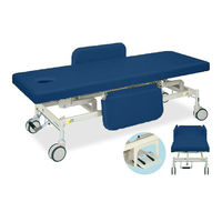 高田ベッド製作所 有孔電動Gカイザー 幅65×長さ180×高さ45~83cm メディブルー TB-1125U 1個 63-0384-36（直送品）