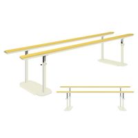 高田ベッド製作所 L型平行支持台 幅50×長さ250×高さ65~107cm グレー TB-718 1個 63-0402-36（直送品）