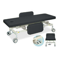 高田ベッド製作所 有孔電動Gカイザー 幅60×長さ190×高さ45~83cm 黒 TB-1125U 1個 63-0384-07（直送品）